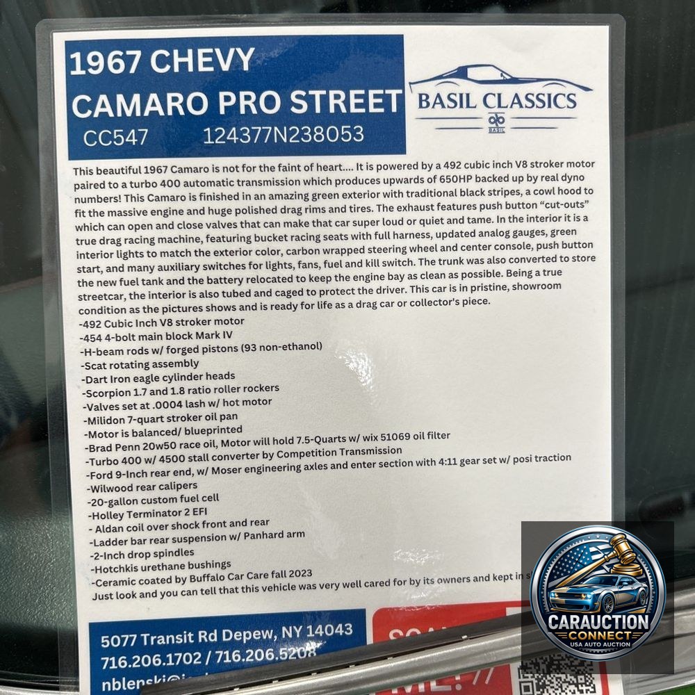 1967 Chevorlet  Camaro  Pro Street