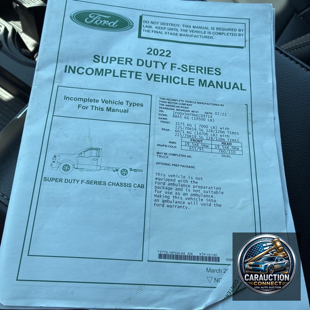 2022 Ford Commercial CA60-84 SUPER CAB  4X4 6.7L