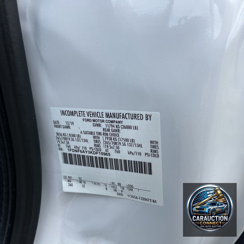 2019 Ford Commercial CA84-207 CONV CAB  TRUCK 4X2 6.8L