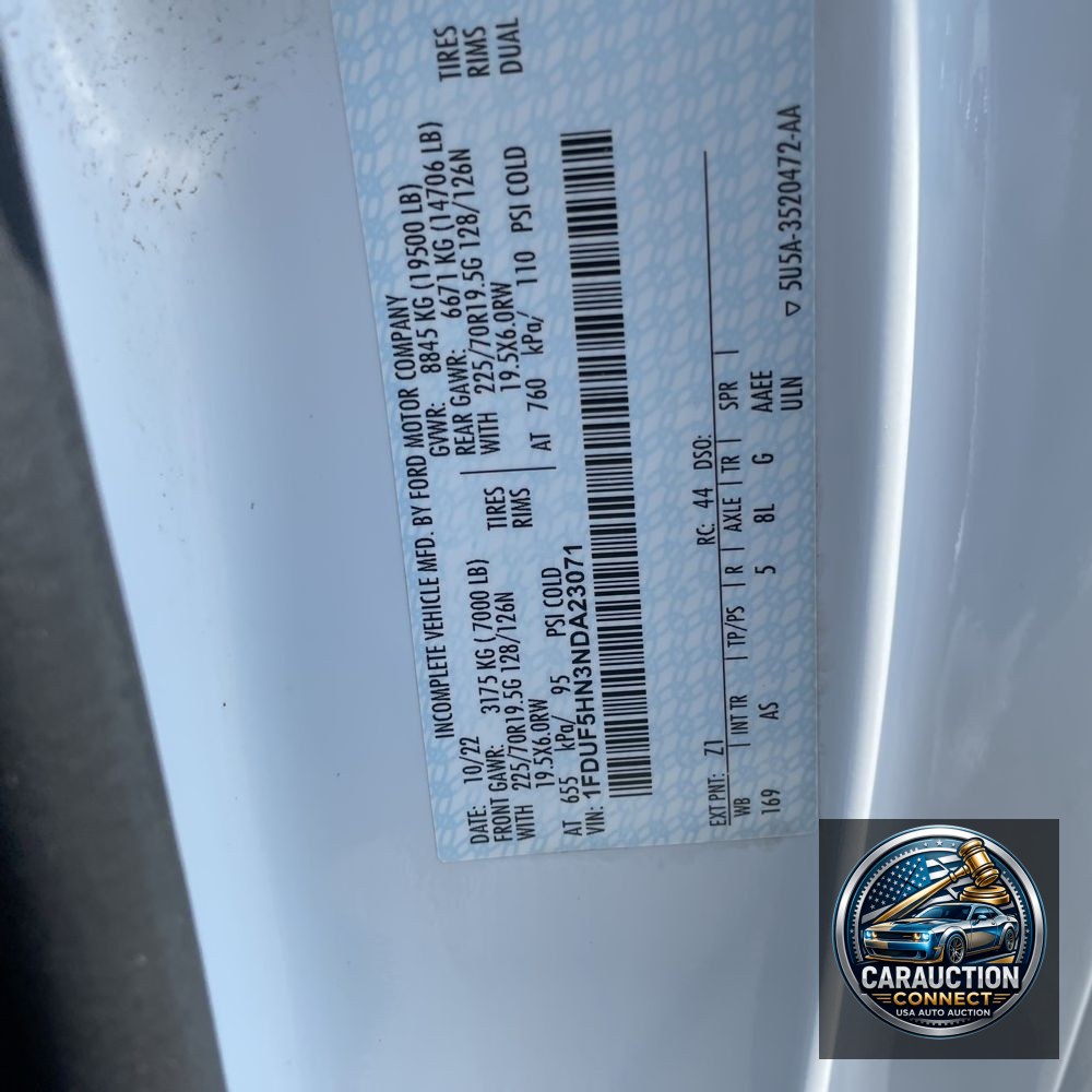 2022 Ford Commercial CA60-120 CONV CAB  4X4 7.3L
