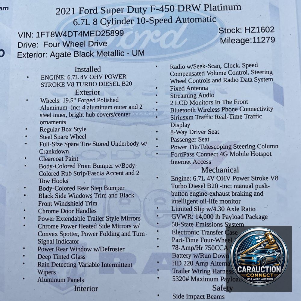 2021 Ford F-450 Super Duty Platinum