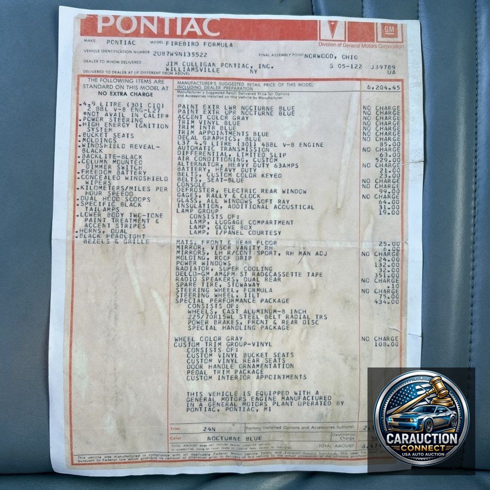1979 Pontiac Firebird Formula