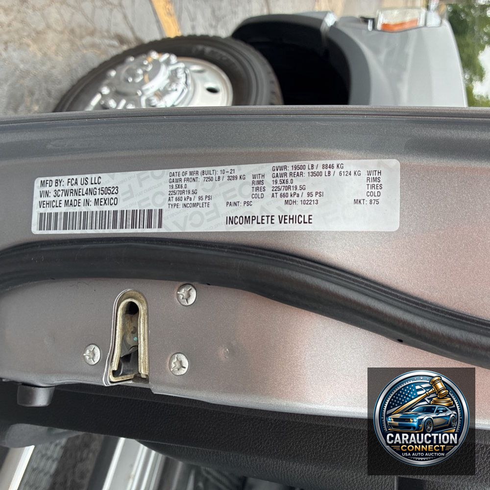 2022 Ram Commercial Tradesman CA60-84 CREW CAB/CHASSIS 4X4 6.7L