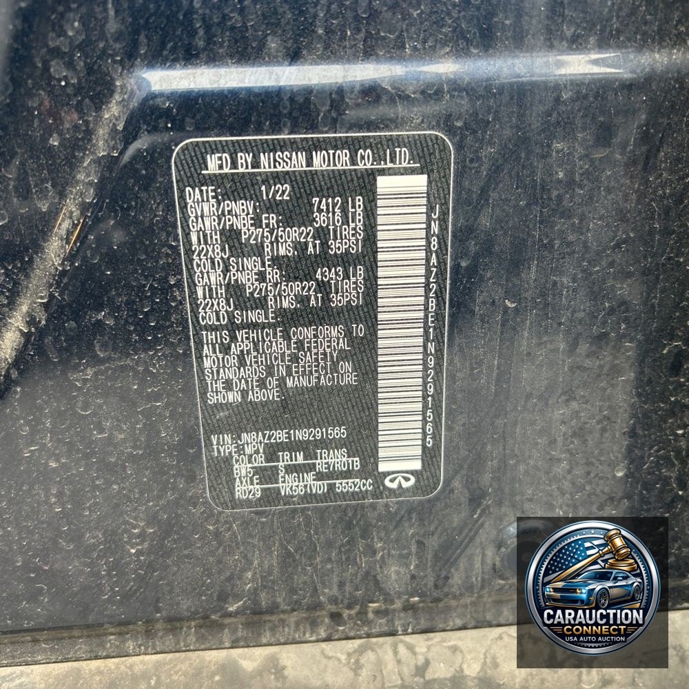 2022 INFINITI QX80 Sensory