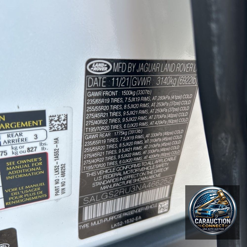 2022 Land Rover Range Rover P400 HSE Westminster Edition