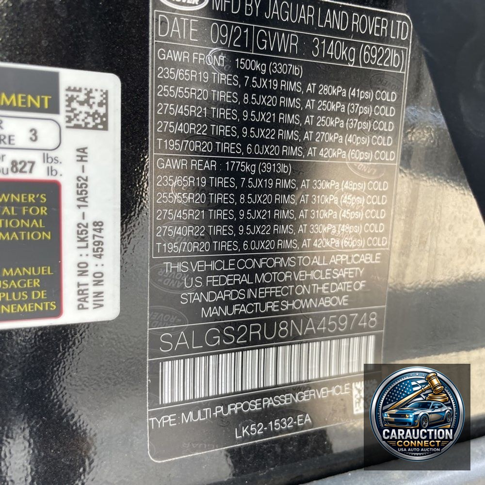 2022 Land Rover Range Rover P400 HSE Westminster Edition