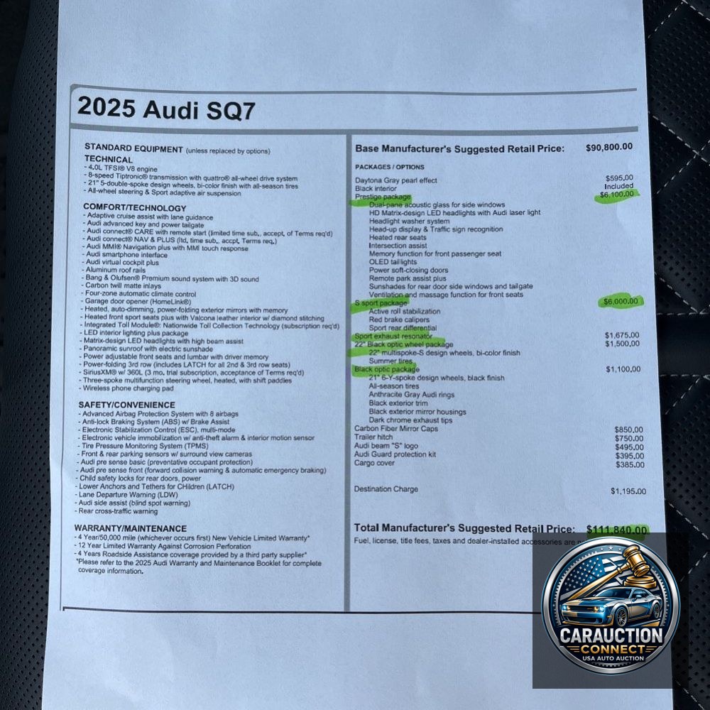 2025 Audi SQ7 Prestige