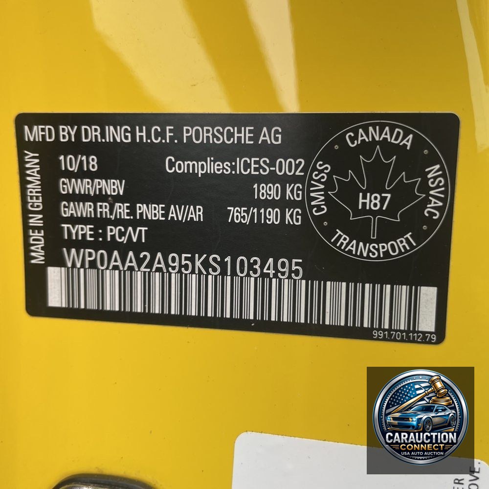 2019 Porsche 911 Carrera T