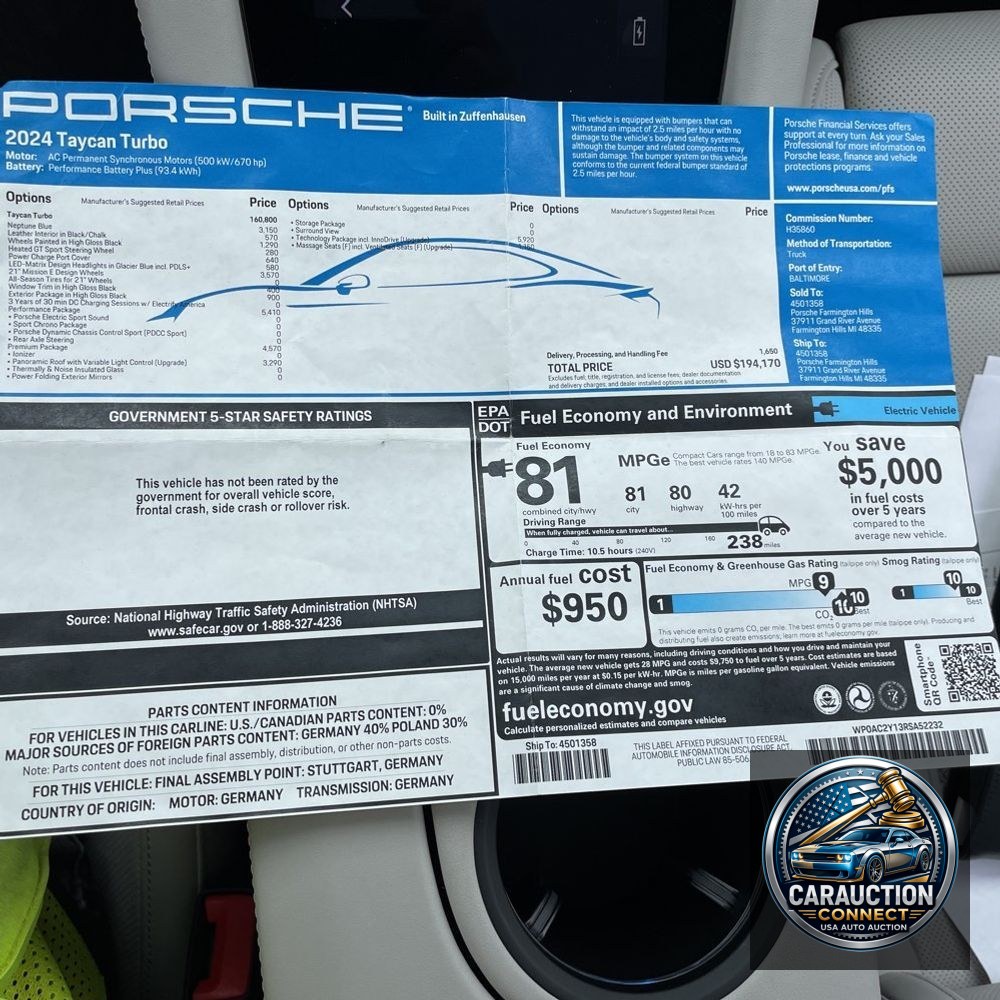 2024 Porsche Taycan Turbo